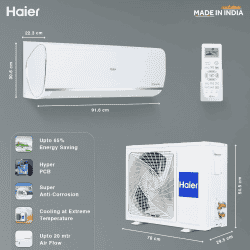 Haier Frost Self Clean Inverter Split Air Conditioner | 2 Ton | 3 Star | HS24HD AOW3BN
