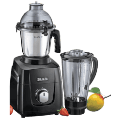 Sujata Mixer Grinder | 1000 W | 4 Jars | Black | MG03