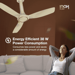 Havells  Inox BLDC Motor Ceiling Fan | 1200 mm | 5 Star | Gold Mist Cola