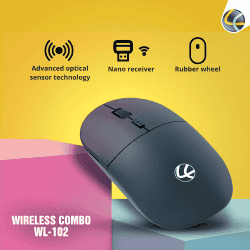 Lapcare  Wireless Keyboard and Mouse Combo | Black | WL-102