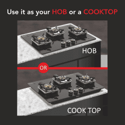 Vidiem Vogue Gas Cooktop | 3 Burner | Black