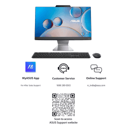 ASUS AiO A3 Series All in One Desktop | Intel 12th Gen Core i5 1235U | 8 GB | 512 GB SSD | 21.5 inch | Black | A3202WBAK-BA003WS