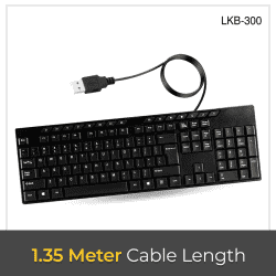 Lapcare Alfa Wired USB Keyboard 1 | Black | LKB-300