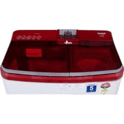 Panasonic Semi Automatic Top Load Washing Machine | 8.5 kg | Red & White | NA W85B5RRB
