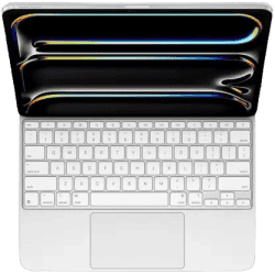 Apple Magic Keyboard for iPad Pro 13" | M4 Bluetooth Tablet Keyboard | White | MWR43HN/A