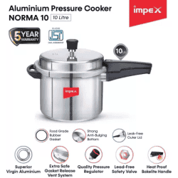 Impex Norma  Pressure Cooker | 10 L  | Aluminium
