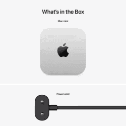Apple Mini Tower | M4 Chip | 16 GB | 256 GB SSD | 10 core GPU Graphics | macOS Sequoia | MU9D3HN/A