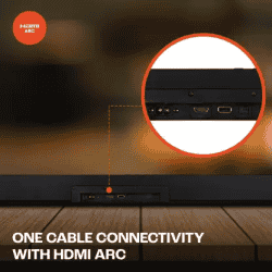JBL Cinema SB180 Bluetooth Soundbar | 220 W | Wireless Subwoofer | Extra Deep Bass with Remote | Black | JBLSB180BLKIN