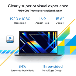 Asus Vivobook 15 Laptop | Intel Core i3 | 12th Gen 1215U | 16 GB | 512 GB SSD | Quiet Blue | X1504ZA-NJ341WS