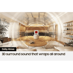 Samsung Music Frame Bluetooth Soundbar | 18W | Dolby Atmos |  2.0 Channel | Black | HW LS60D