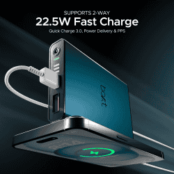 boAt Energyshroom PB300 Pro Power Bank | 10000mAh | Steel Blue