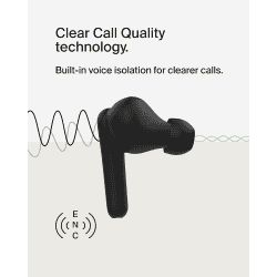 Belkin SoundForm Rhythm True Wireless Earbuds | IPX5 | Built in Microphone | Black | AUC012BTBK