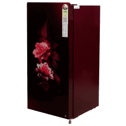 Haier Glass Finish Direct Cool Single Door Refrigerator | 185 L | 2 Star | Red Dime | HRD-2062CRDG-N