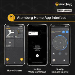 Atomberg Aris Starlight BLDC Ceiling Fan | 1200 mm |  Remote Control | Marble White