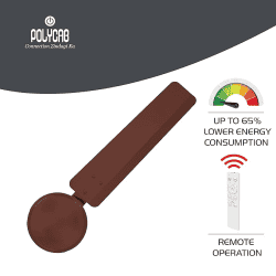 Polycab Airika BLDC Ceiling Fan | 3 Blade | 1200 mm | Luster Brown