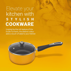 ‎Preethi Dura Collection Non Stick Milk Pan | 16 cm | Yellow