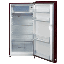Haier Glass Finish Direct Cool Single Door Refrigerator | 185 L | 2 Star | Red Dime | HRD-2062CRDG-N