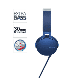 Sony MDR XB550AP Wired Headphones | 3.5mm | Blue