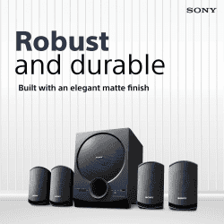 Sony SA-D40M2 Home Theatre | 4.1ch | 100W Power Output and Powerful Subwoofer | Black