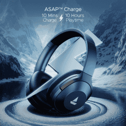 Boat Nirvanaa Headset | Hybrid Active Noise Cancellation | 65H Playback | Bold Blue | 751ANC T