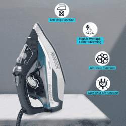 Black & Decker Steam Iron | 2400 W | Blue | BXIR2401IN