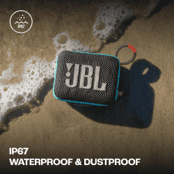JBL Go 4 Wireless Ultra Portable Bluetooth Speaker | Water & Dust Proof | Black Orange | JBLGO4BLKO
