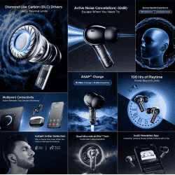 boAt Nirvana Space Earbuds | 360º Spatial Audio  | Cosmic Black