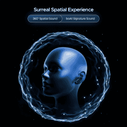 boAt Nirvana Space Earbuds | 360º Spatial Audio  | Cosmic Black