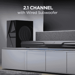 boAt Aavante Bar Quake Bluetooth Soundbar | 200W | 2.1 Channel | Midnight Black