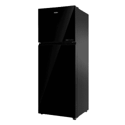Haier 328L Top Mount Refrigerator | 2 Star | Frost Free | Black Glass Finish | HRF-3782PKG-P