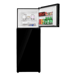 Haier 328L Top Mount Refrigerator | 2 Star | Frost Free | Black Glass Finish | HRF-3782PKG-P