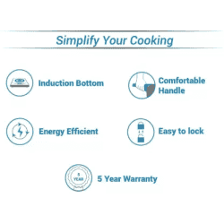 Pigeon Inner Lid Induction Bottom Pressure Cooker |  3 L | Aluminium | 12642
