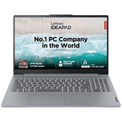Lenovo IdeaPad Slim 3 Laptop | AMD Ryzen 5 Quad Core 7520U | 16 GB | 512 GB SSD | 15.6 Inch | Arctic Grey | 82XQ008VIN