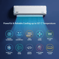 Acer 1 Ton Split Inverter AC | 3 Star | White | AR10AS3INGMA