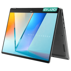 ASUS Vivobook 14 Flip 2 in 1 Laptop | Intel Core Ultra 7 256V | 16 GB | 512 GB SSD  | Matte Grey | TP3407SA-QL025WS