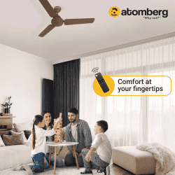 Atomberg Efficio Ceiling Fan | 1200 mm | 5 Star | BLDC Ceiling Fan with Remote Control | 3 Blade | Brown