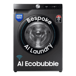 Samsung Fully Automatic Front Load Washing Machine with AI | 12 Kg | 5 Star | WiFi | DIT Motor | Refined Inox | WW12DG6B24AXTL