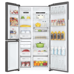 Haier Convertible Side by Side Refrigerator | 598L | 3 Door | 3 Star | Inox Steel | HRT-683ISU1