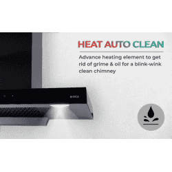 Elica  FL 900 SPT HAC MS NERO Auto Clean Wall Mounted Chimney | Black