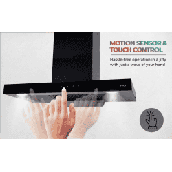 Elica  FL 900 SPT HAC MS NERO Auto Clean Wall Mounted Chimney | Black
