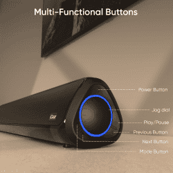 iGear immerse Bluetooth soundbar |  20 W | 2.0 Channel | Inbuilt SubWoofer | Black