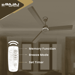 Bajaj Classico Sleek Plus Ceiling Fans | 1200mm | BLDC |  Coal Grey
