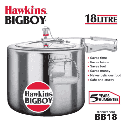 Hawkins Bigboy 18 L Inner Lid Pressure Cooker | Aluminium | Silver | BB18