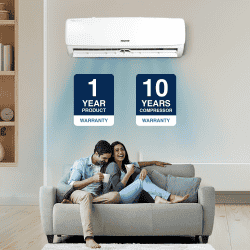 Voltas 1.5 Ton 5 Star Split Inverter AC | 185V Vectra Elegant | White