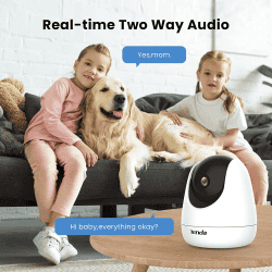 Tenda CP3 Security Pan/Tilt Smart Camera | 360° All-Round Vision | 1080P HD Wireless | White