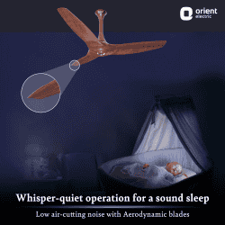 Orient Aeroquiet Silent Ceiling Fan | 1230mm | Wooden Finish