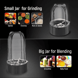Prestige NutriMix 2.0 Mixer Grinder | 350W | 2 Multipurpose Jars | Black & Grey