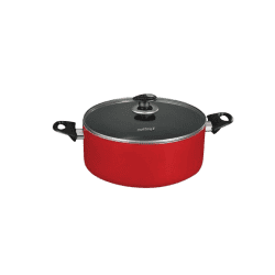 Nolta Popular Series Aluminium Non Stick Biriyani Pot with Lid | 10 L | 32 cm