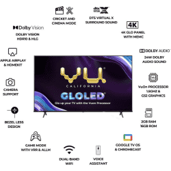 Vu GloLED TV | 126 cm (50 Inch) | Ultra HD 4K | Google TV | 50GLOLED25