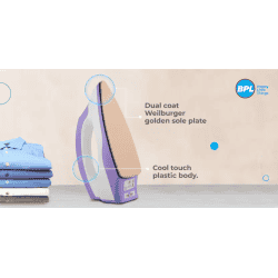 BPL Dry Iron | 1000 W | Purple & White | BDIS0041